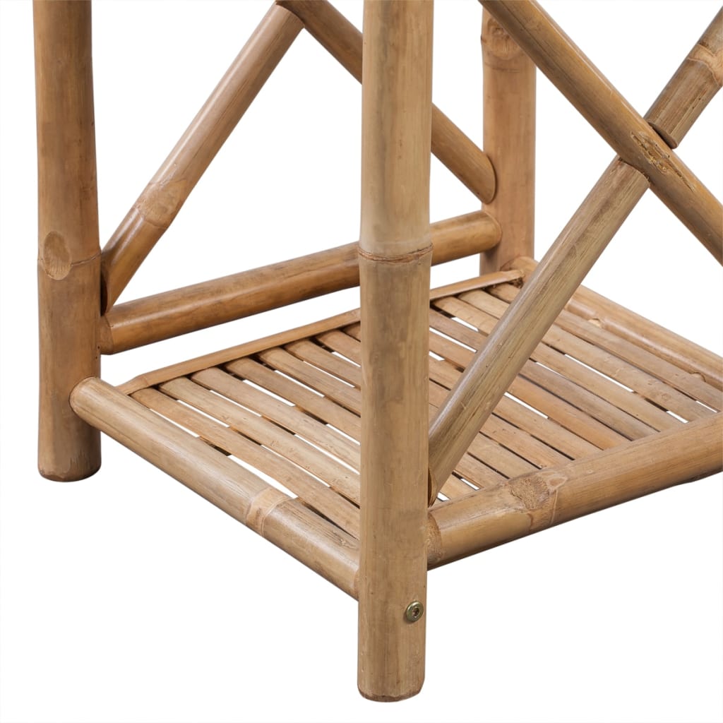 Estante de bambu quadrada com 4 prateleiras