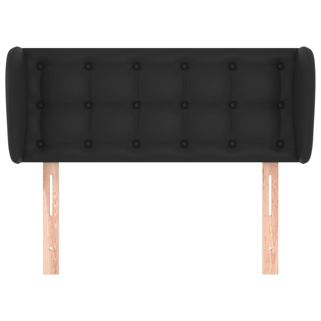 Cabeceira cama abas couro artificial 83x23x78/88 cm preto