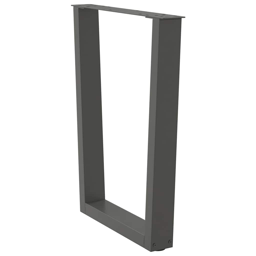 Pés para mesa de jantar em v, 2 peças, antracite, 70x(72-73,3) cm, aço