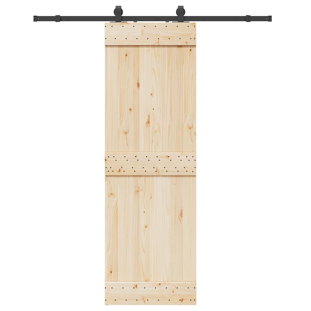 Kit de ferragens para porta deslizante 183 cm aço preto
