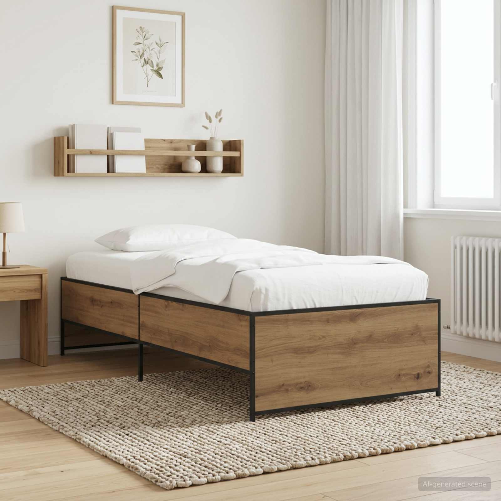 Estrutura da cama carvalho arttisan 80 x 200 cm