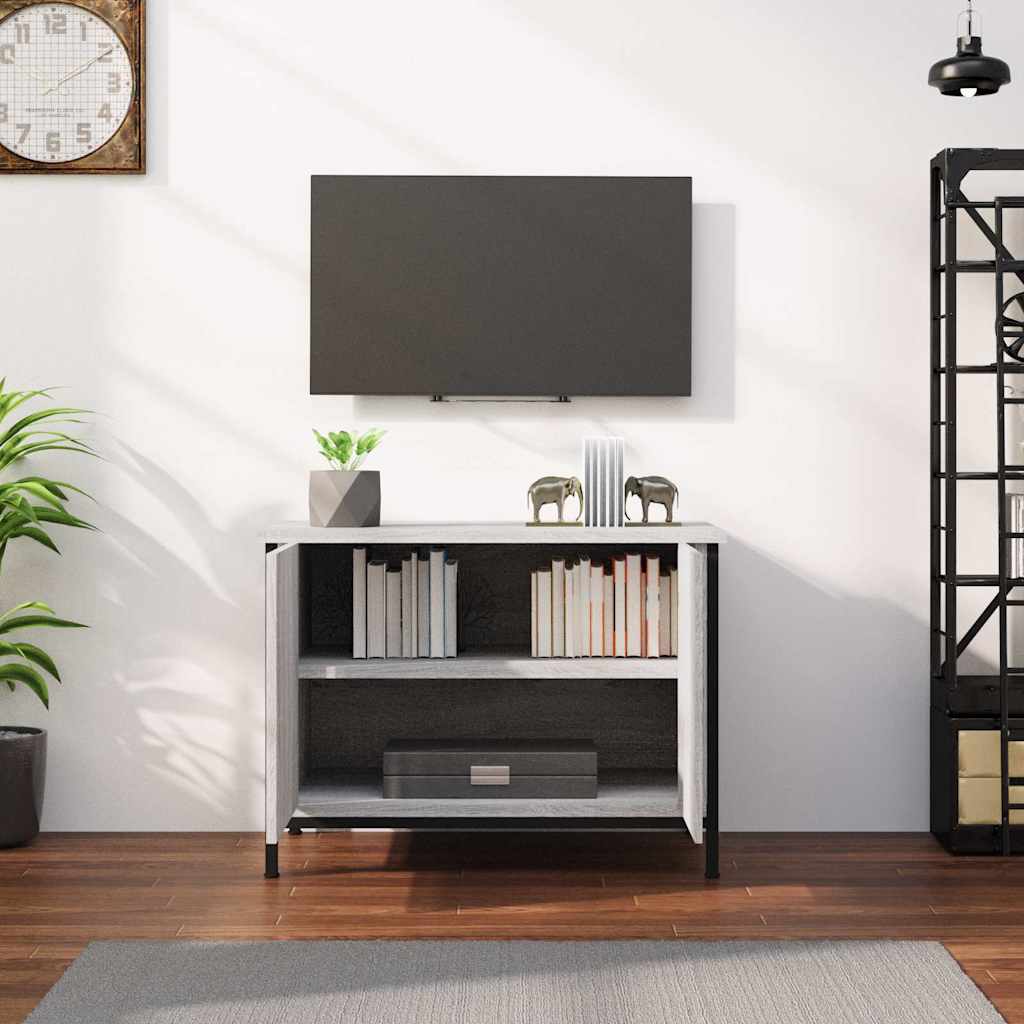 Móvel para TV c/ portas 60x35x45 cm deriv. madeira cinza sonoma