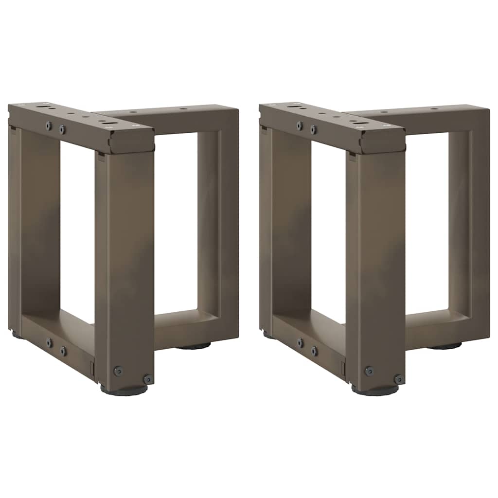 Pés para mesa de centro em forma de t, 2 peças, preto, 30x25x(30-31) cm, aço