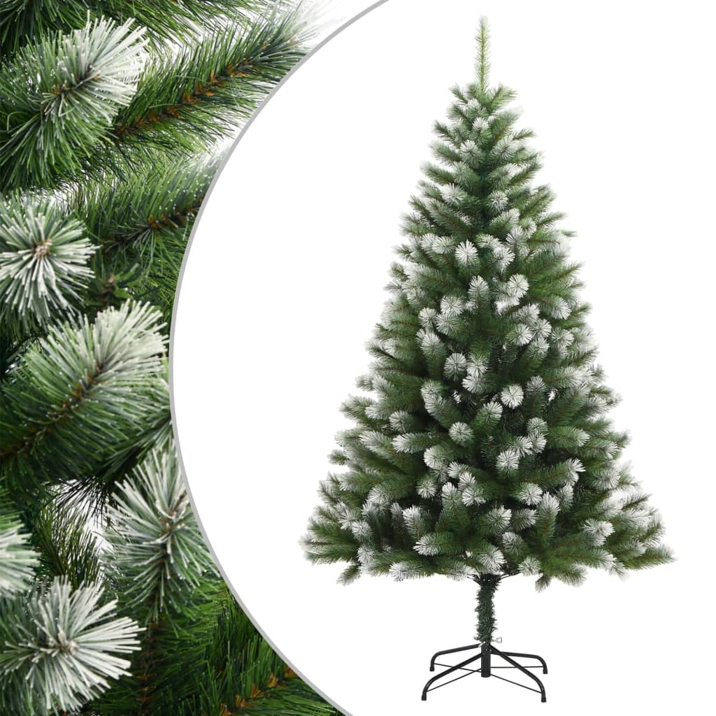 Árvore de natal artificial articulada c/ flocos de neve 180 cm