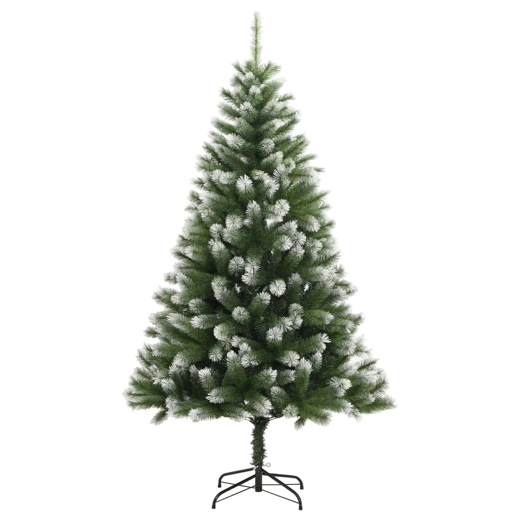 Árvore de natal artificial articulada c/ flocos de neve 180 cm