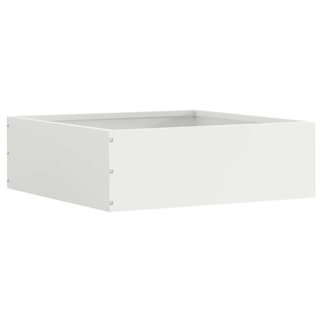 Acabamento para gramado 6 unid. 40 x 40 x 13 cm aço branco