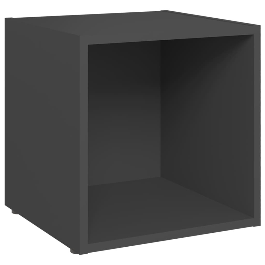Móveis de TV 4 pcs 37x35x37 cm derivados de madeira cinzento