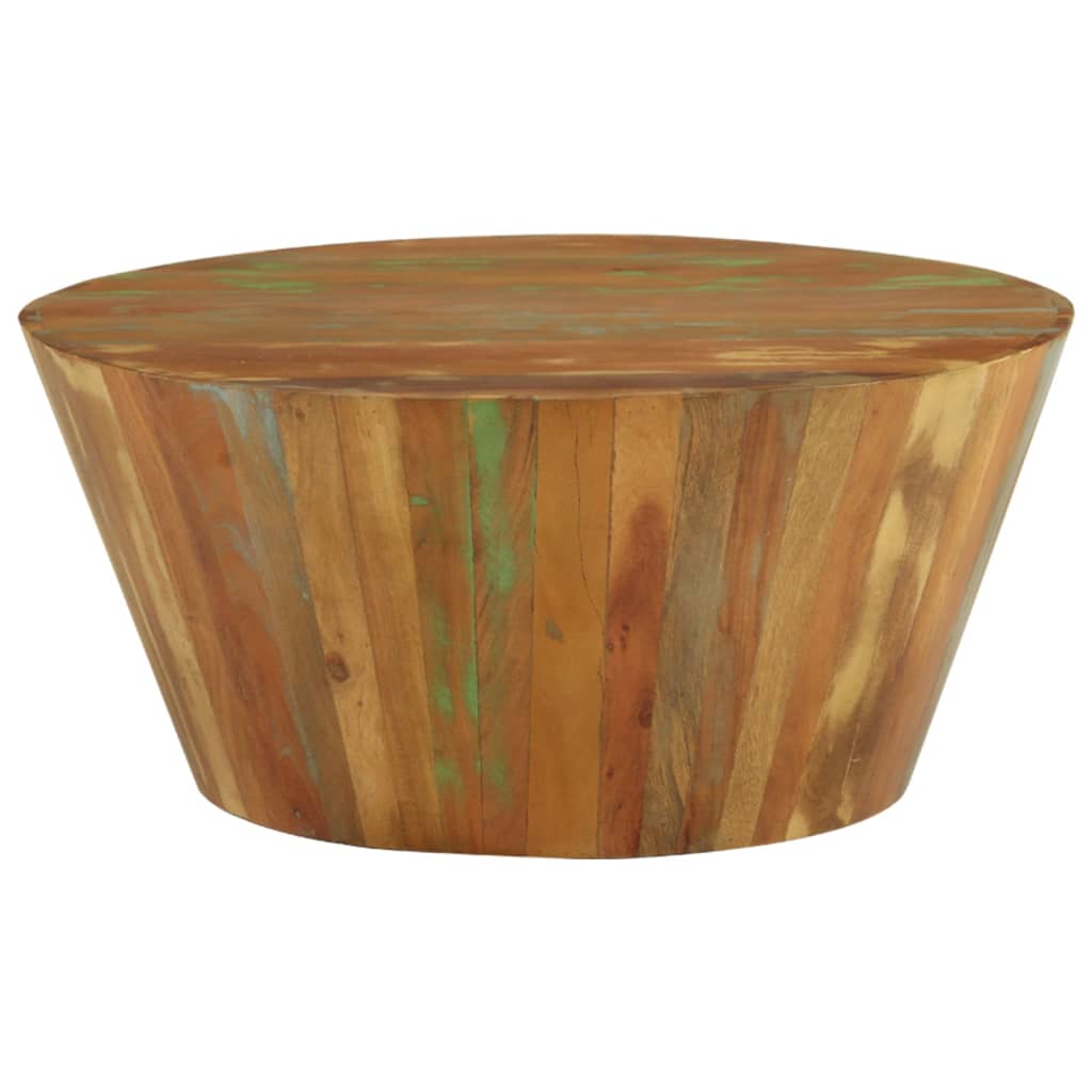 Mesa de centro ø65x31 cm madeira recuperada maciça