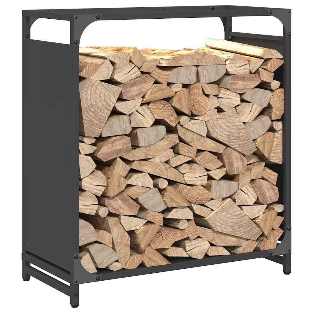 Suporte para lenha 60x28x65 cm aço laminado a frio preto