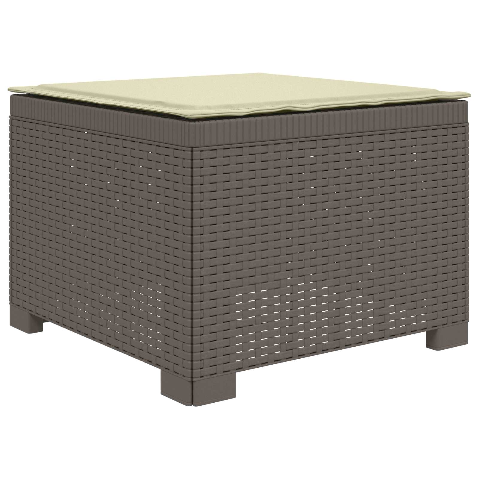 Sofá de jardim 1 lugar com almofada look rattan PP