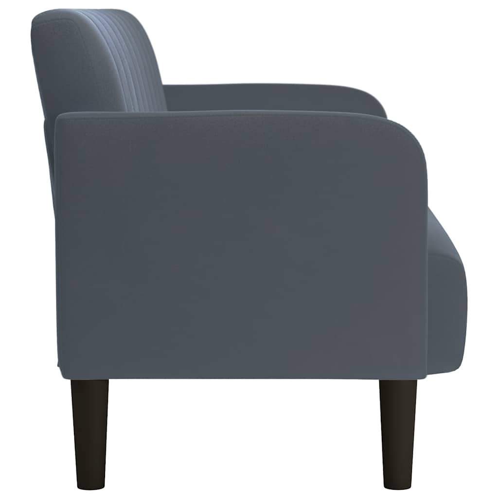 Sofá-luvas 109 cm veludo cinzento-escuro
