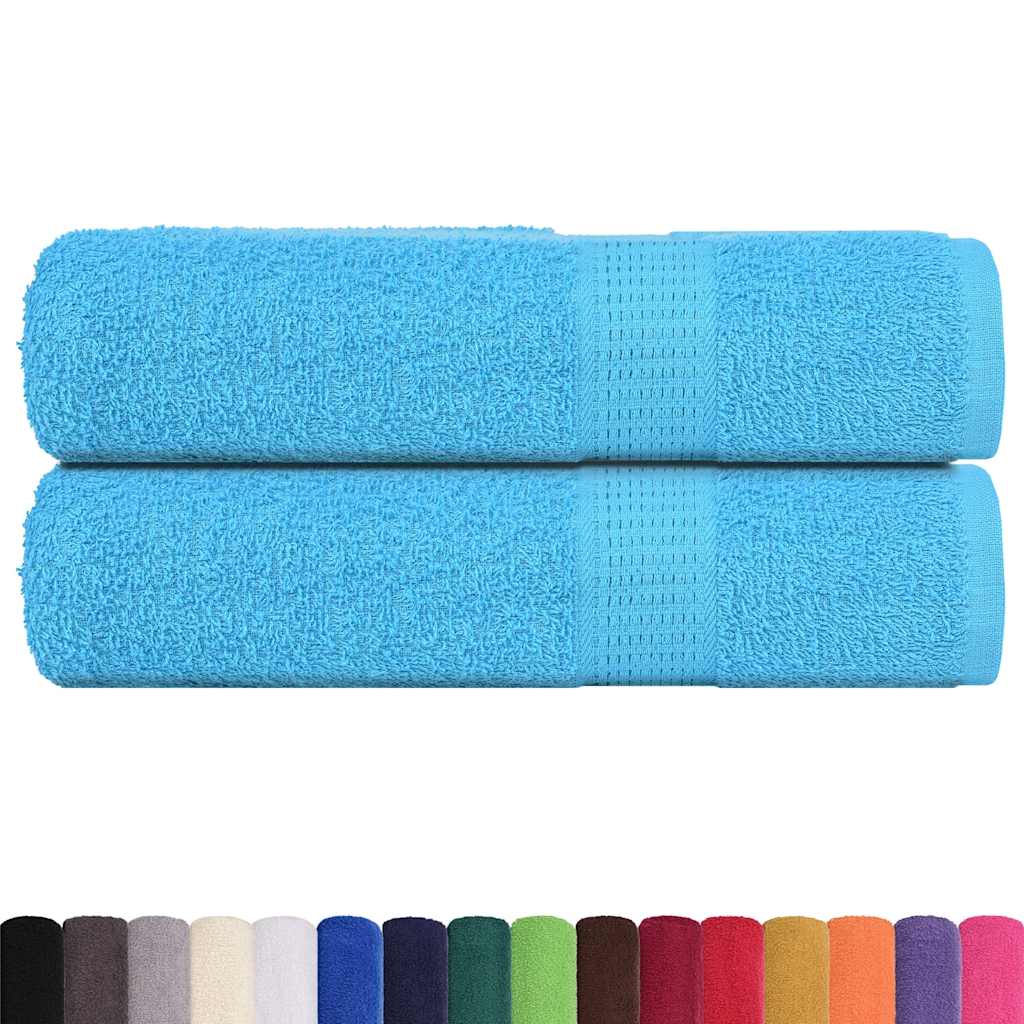 Toalhas de mãos frogn 2 pcs 50x100 cm 360 g/m² turquesa
