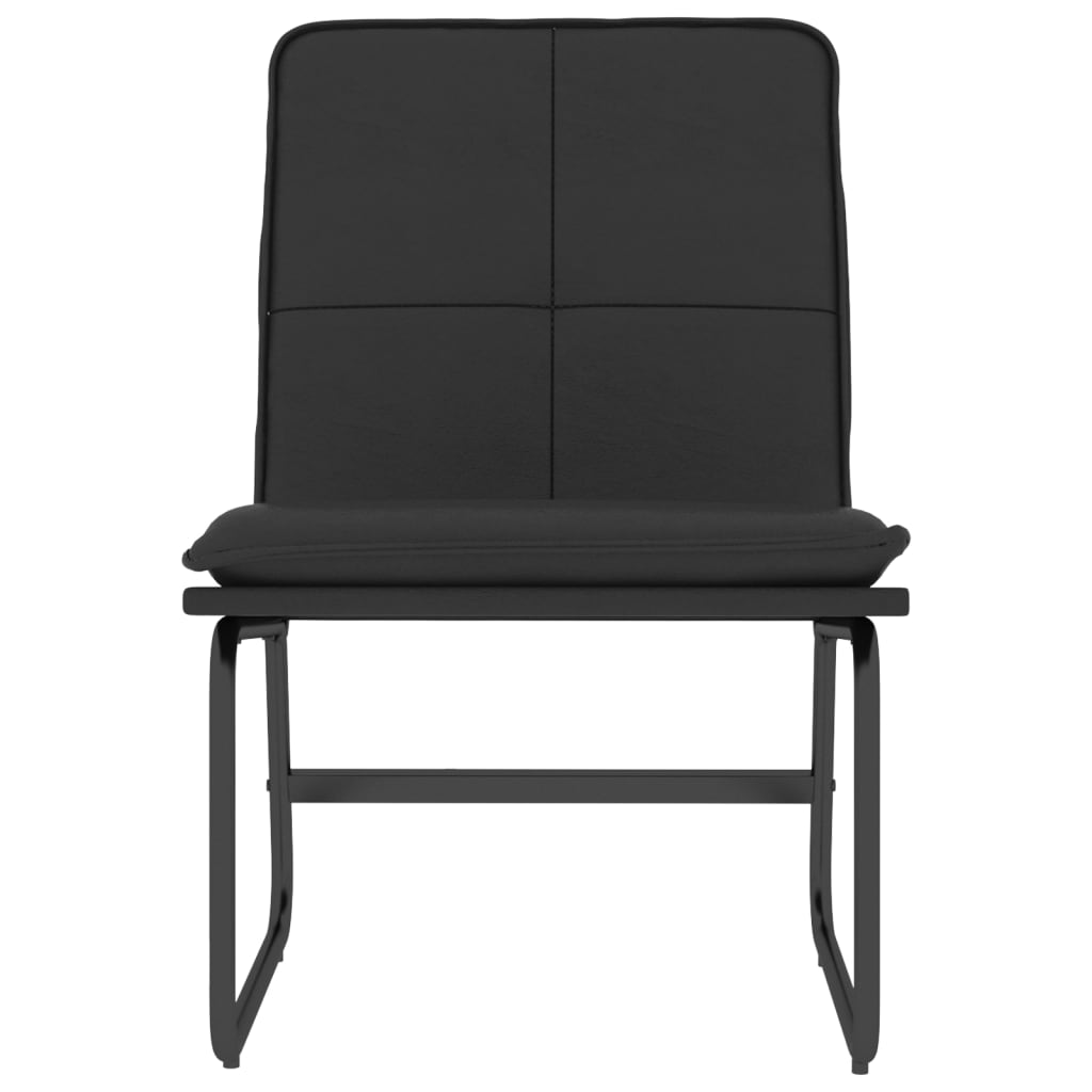Cadeira lounge 54x75x76 cm couro artificial preto