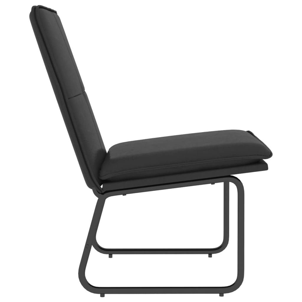 Cadeira lounge 54x75x76 cm couro artificial preto