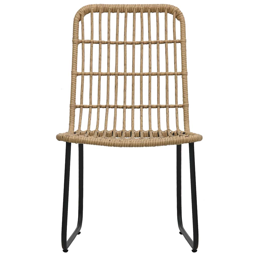 7 Pcs conjunto de jantar para exterior vime PE e vidro