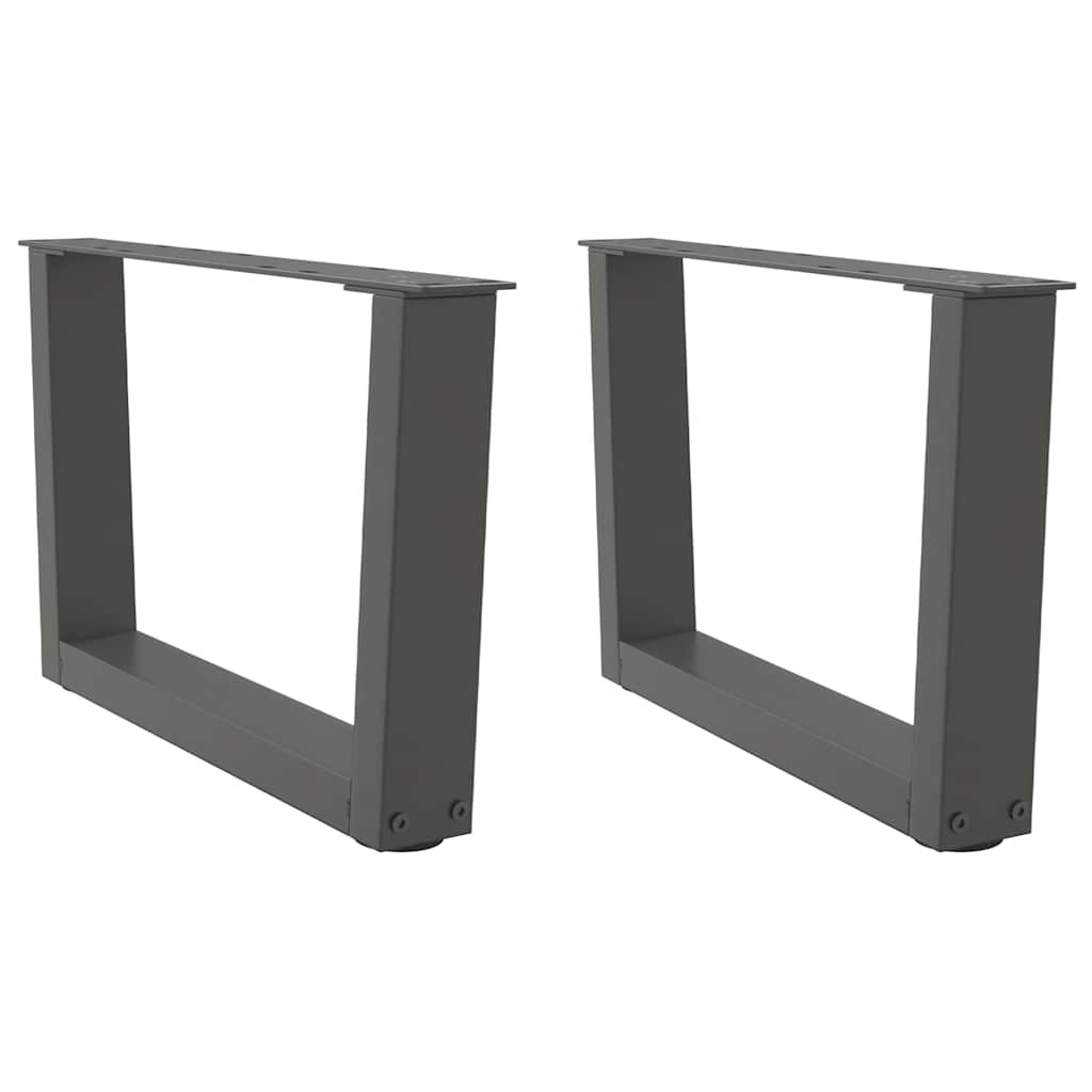 Pés para mesa de centro em v, 2 peças, antracite, 50x(30-31,3) cm, aço