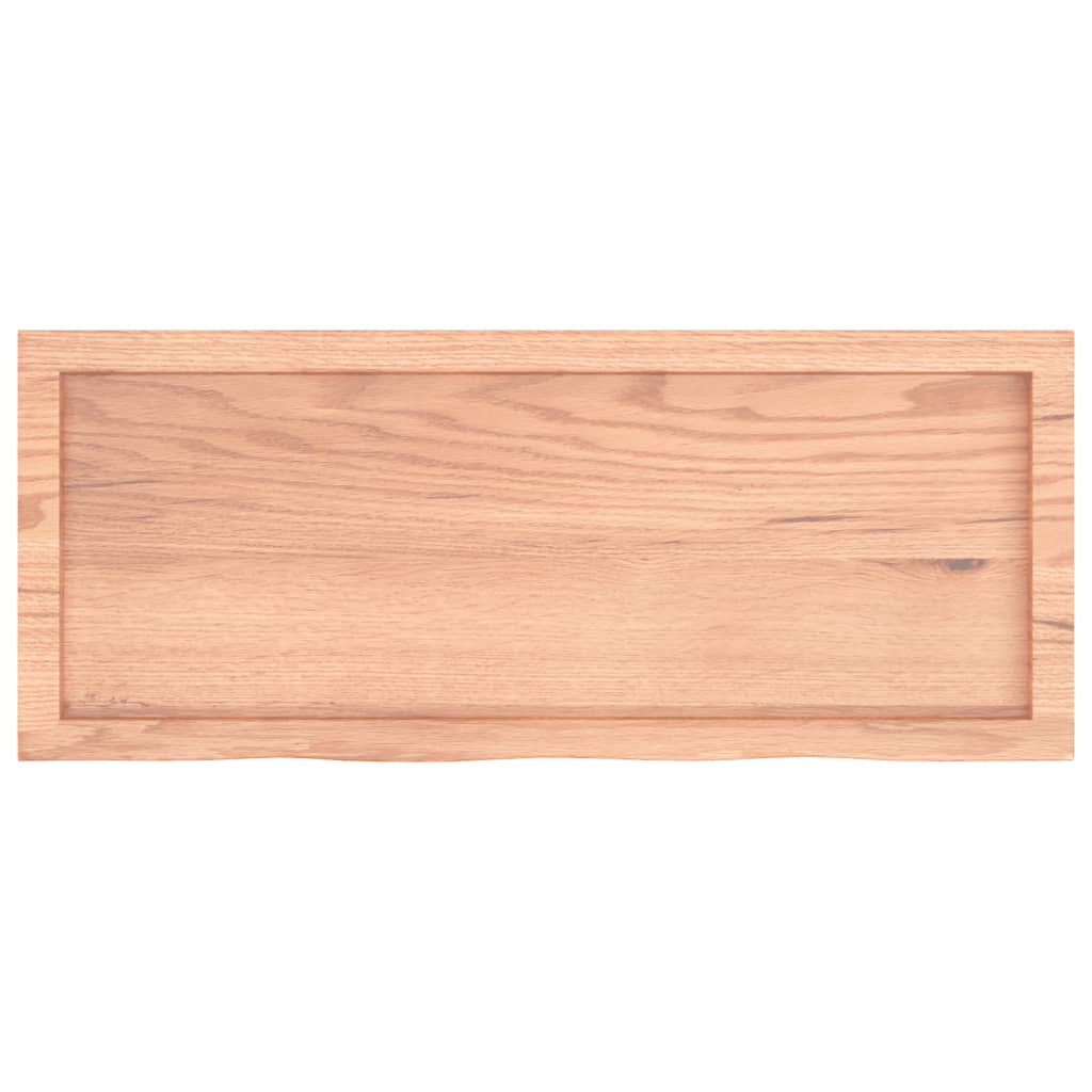 Bancada p/ wc 100x40x(2-6) cm madeira maciça tratada castanho