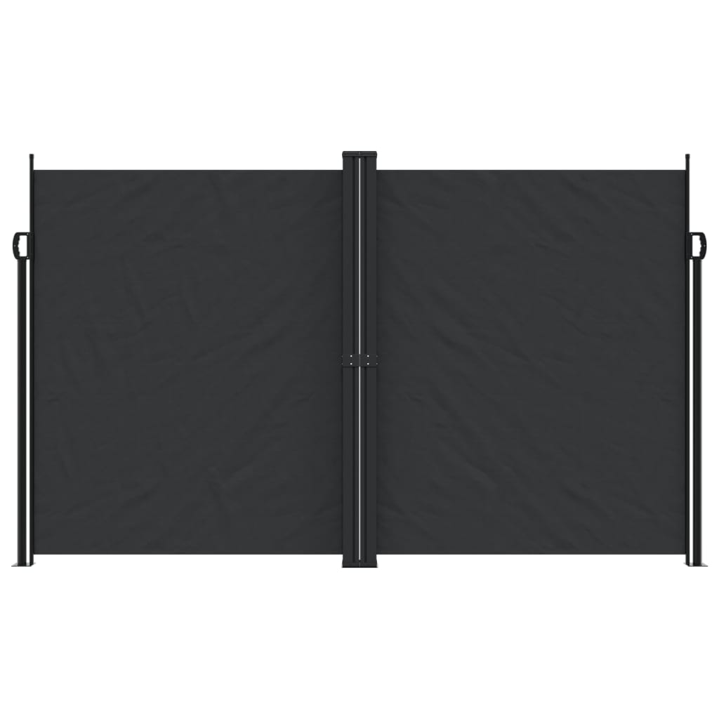 Toldo lateral retrátil 200x600 cm preto
