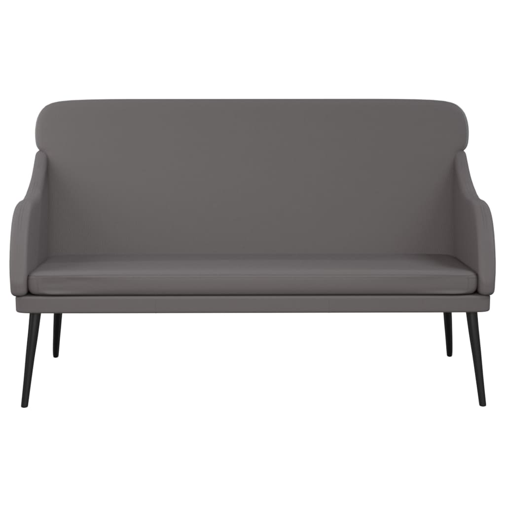 Banco 110x76x80 cm couro artificial cinzento