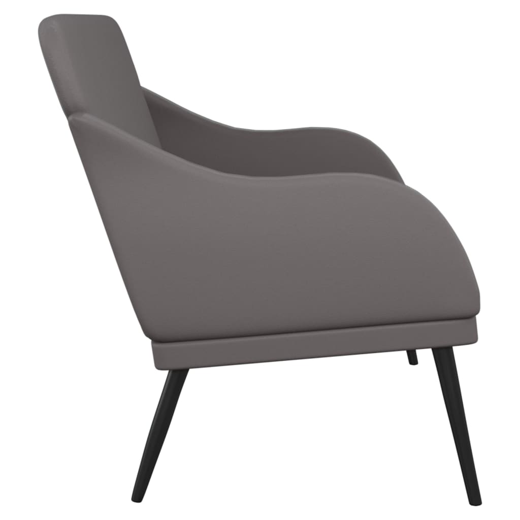 Banco 110x76x80 cm couro artificial cinzento