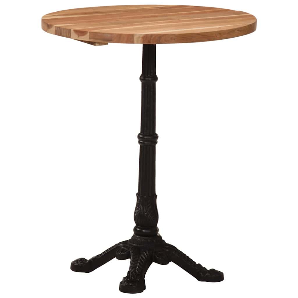 Mesa de bistrô ø60x76 cm madeira de acácia maciça