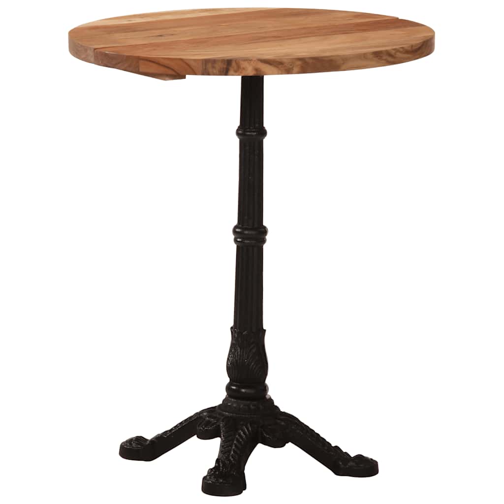 Mesa de bistrô ø60x76 cm madeira de acácia maciça