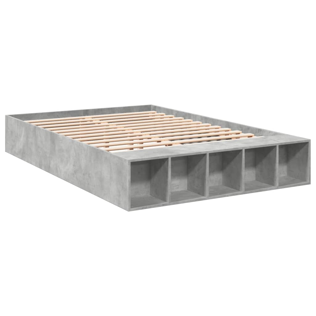 Estrutura de cama 120x190 cm derivados de madeira cinza cimento