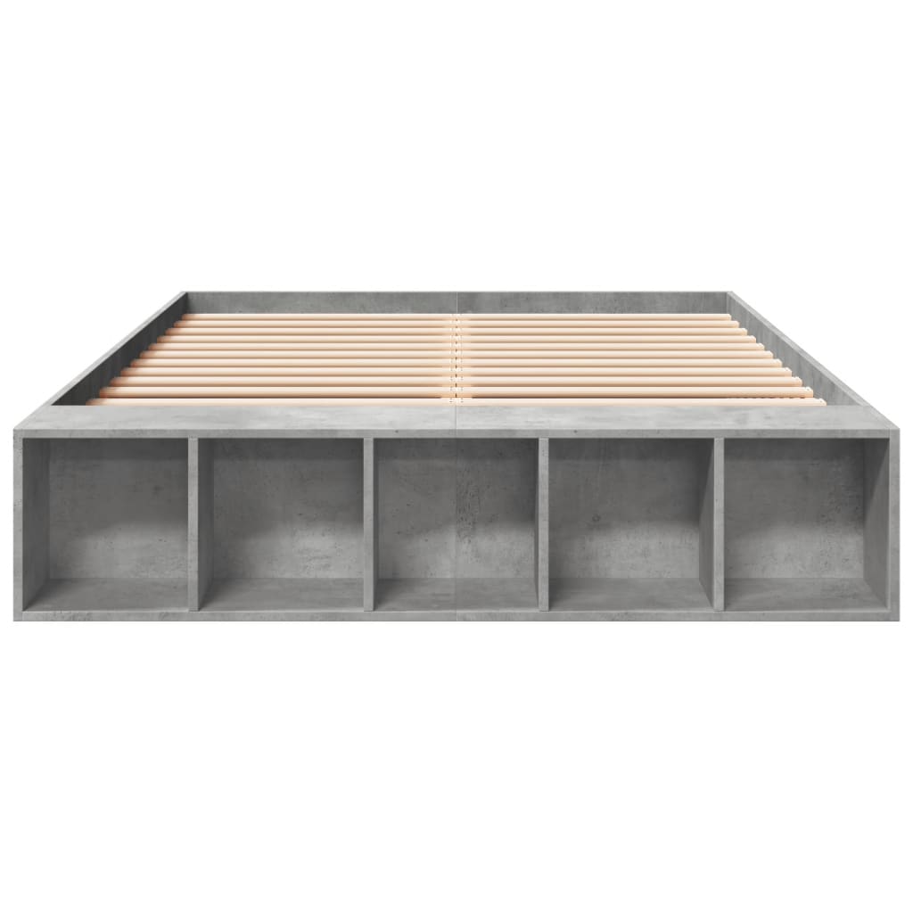 Estrutura de cama 120x190 cm derivados de madeira cinza cimento