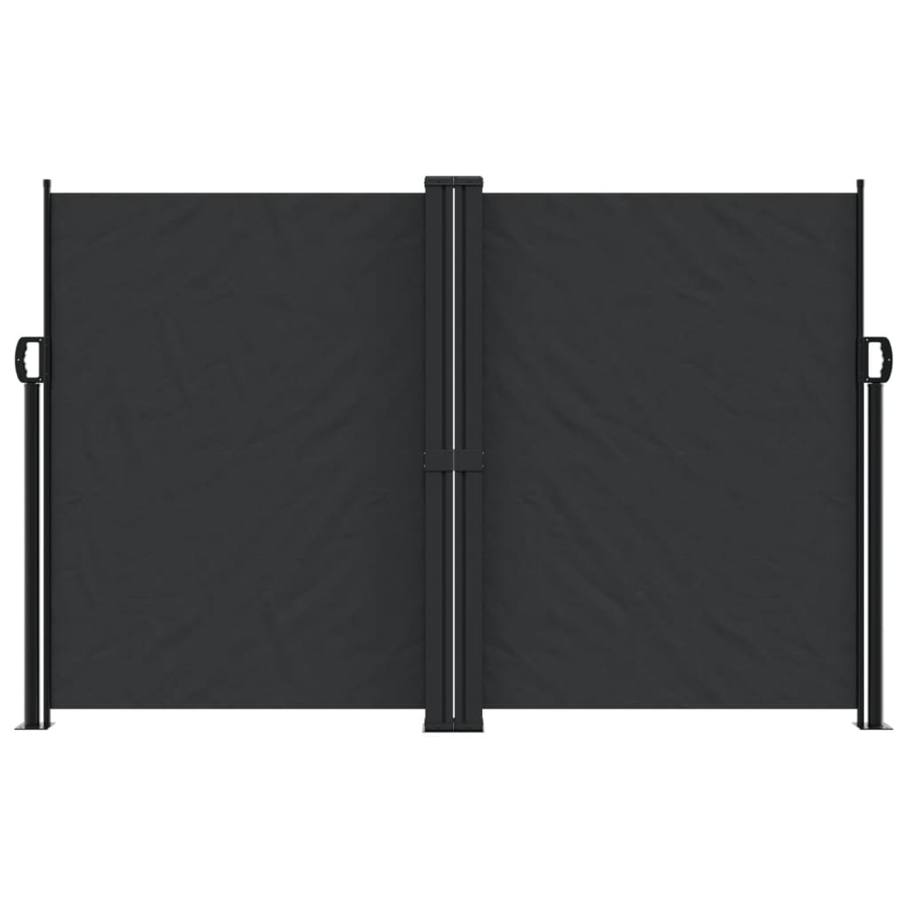 Toldo lateral retrátil 160x1000 cm preto