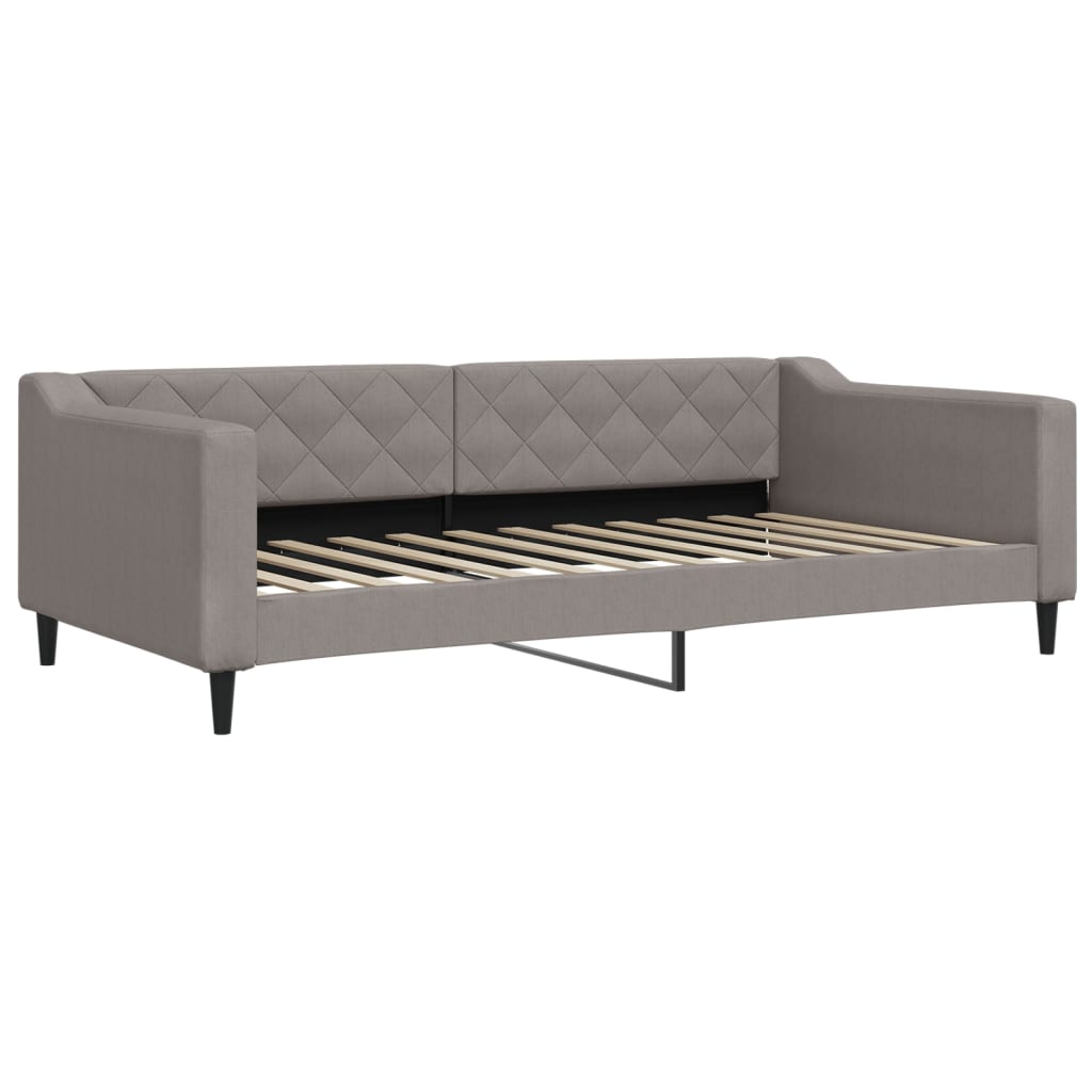 Sofá-cama + gavetão/colchões 100x200cm tecido cinza-acastanhado