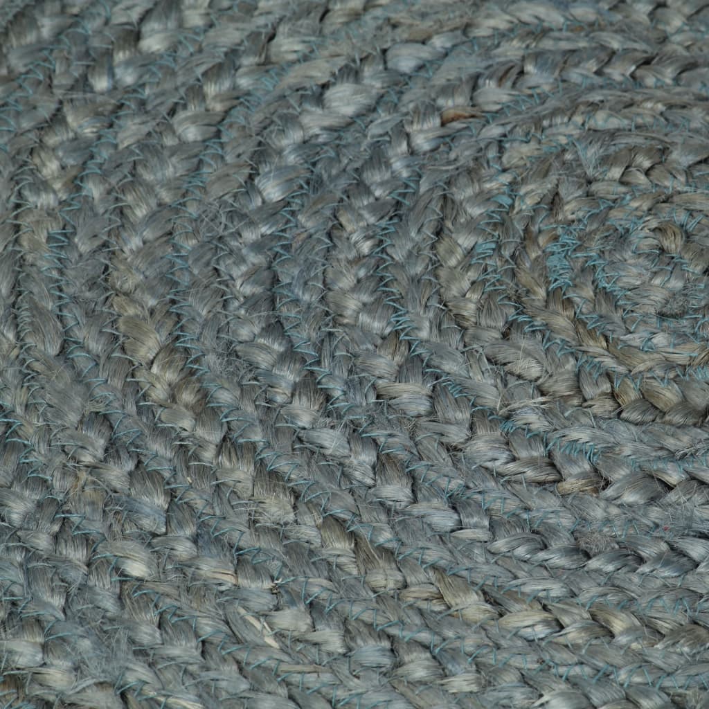 Tapete artesanal em juta redondo 180 cm verde azeitona
