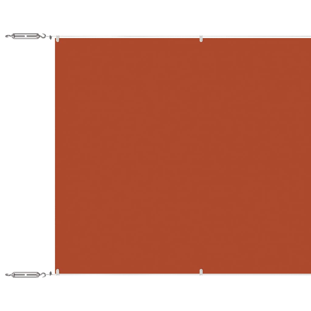 Toldo vertical 100x1200 cm tecido oxford cor terracota