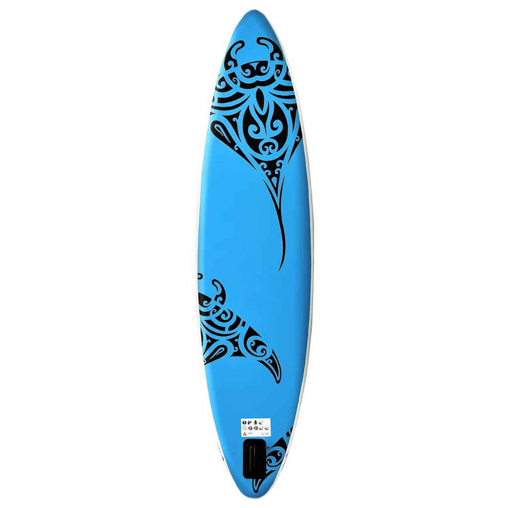 Conjunto prancha de paddle sup insuflável 305x76x15 cm azul