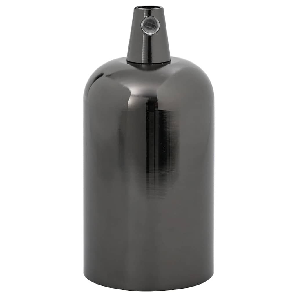 Casquilhos de lâmpadas 2 pcs preto brilhante e27