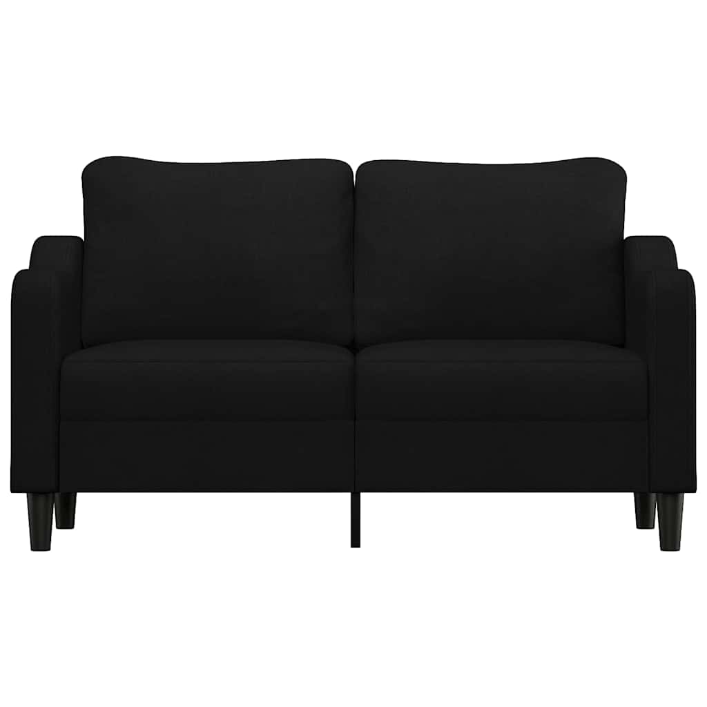Sofá de 2 lugares tecido 140 cm preto