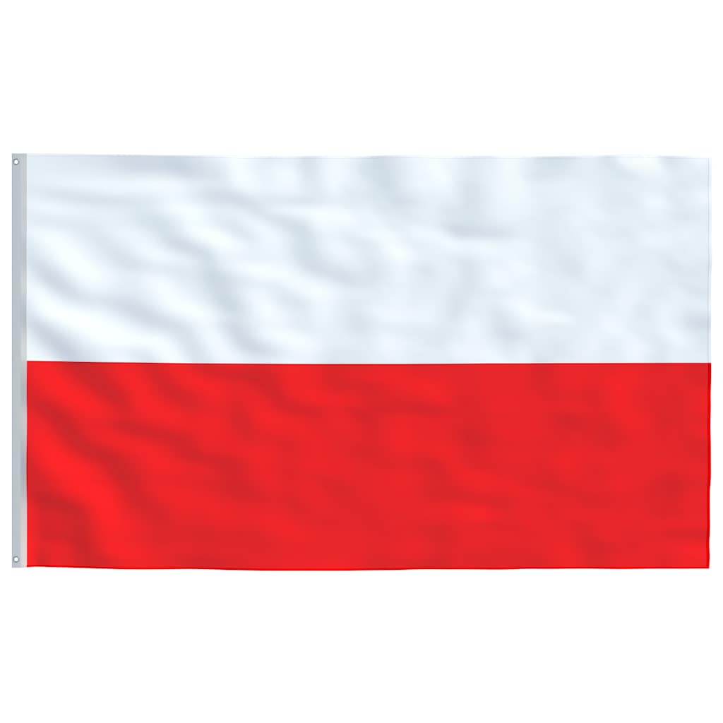 Bandeira da polónia e mastro 6,08 m alumínio