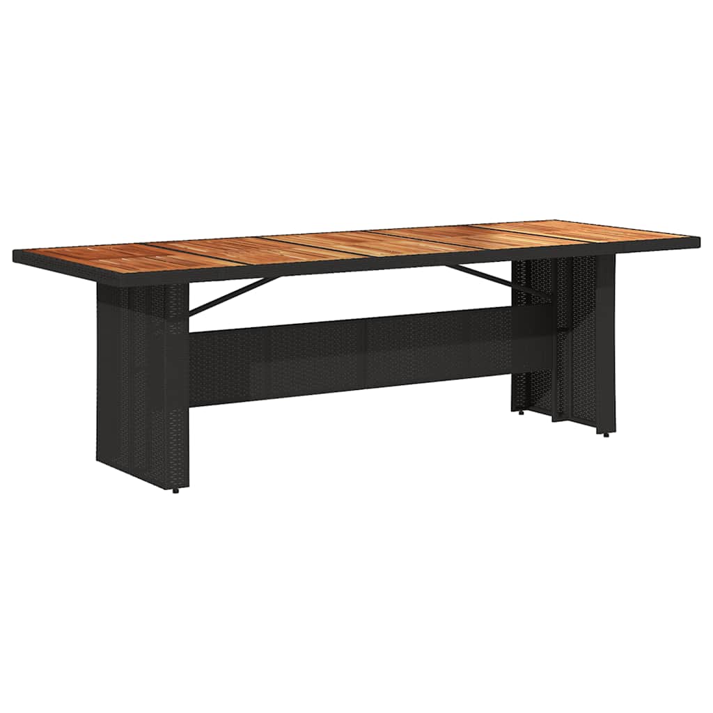 11 Pcs conjunto de bistrô p/ jardim c/ almofadões vime PE preto