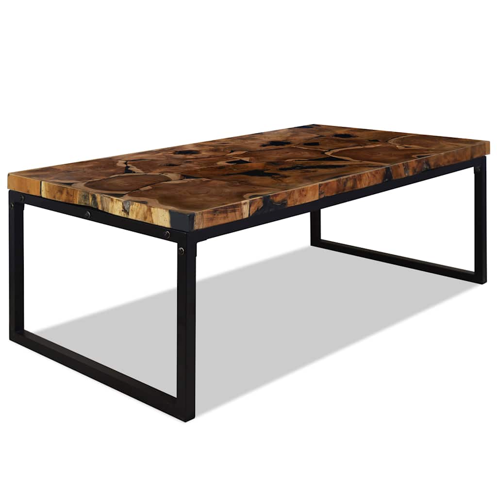 Mesa de centro em resina de teca 110x60x40 cm