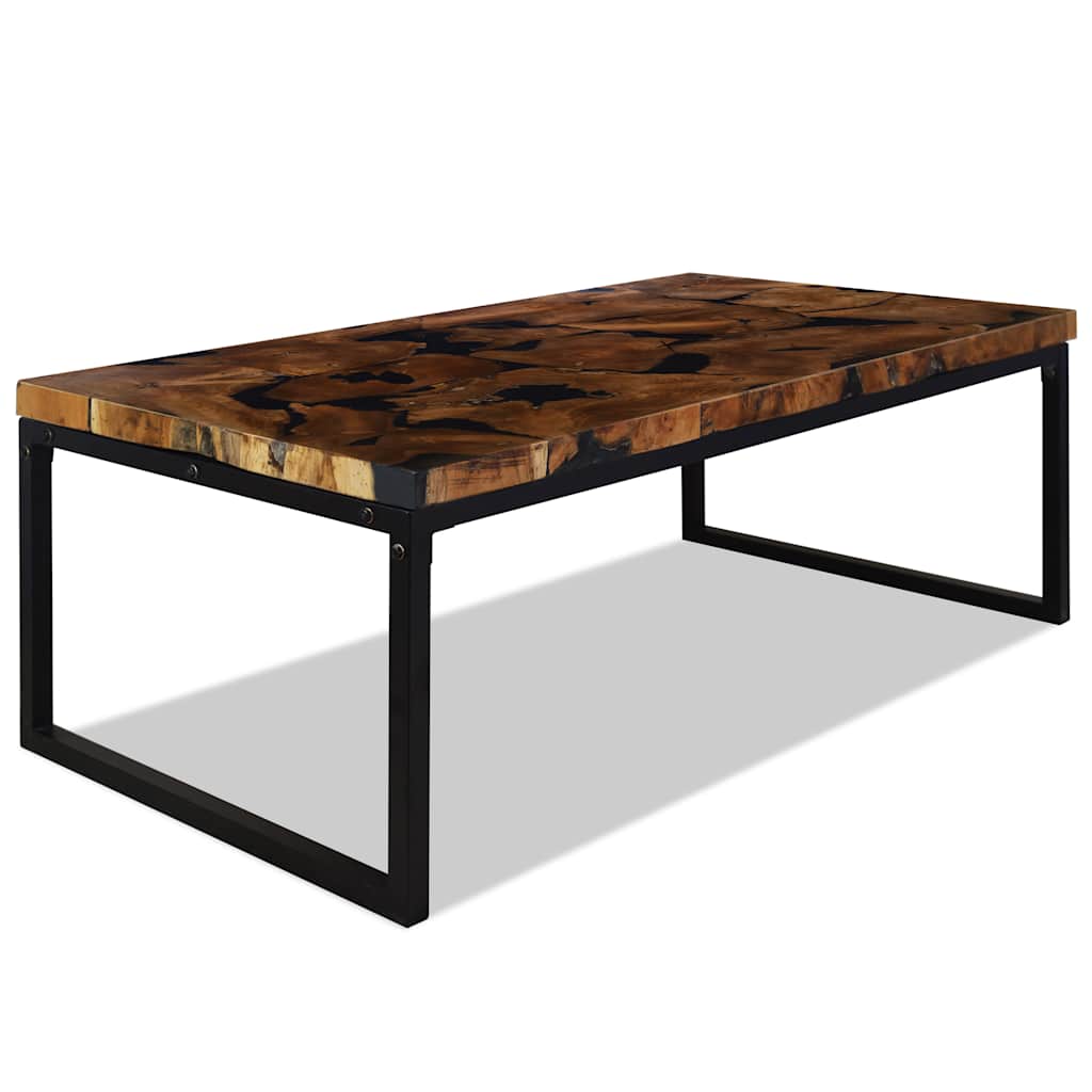 Mesa de centro em resina de teca 110x60x40 cm