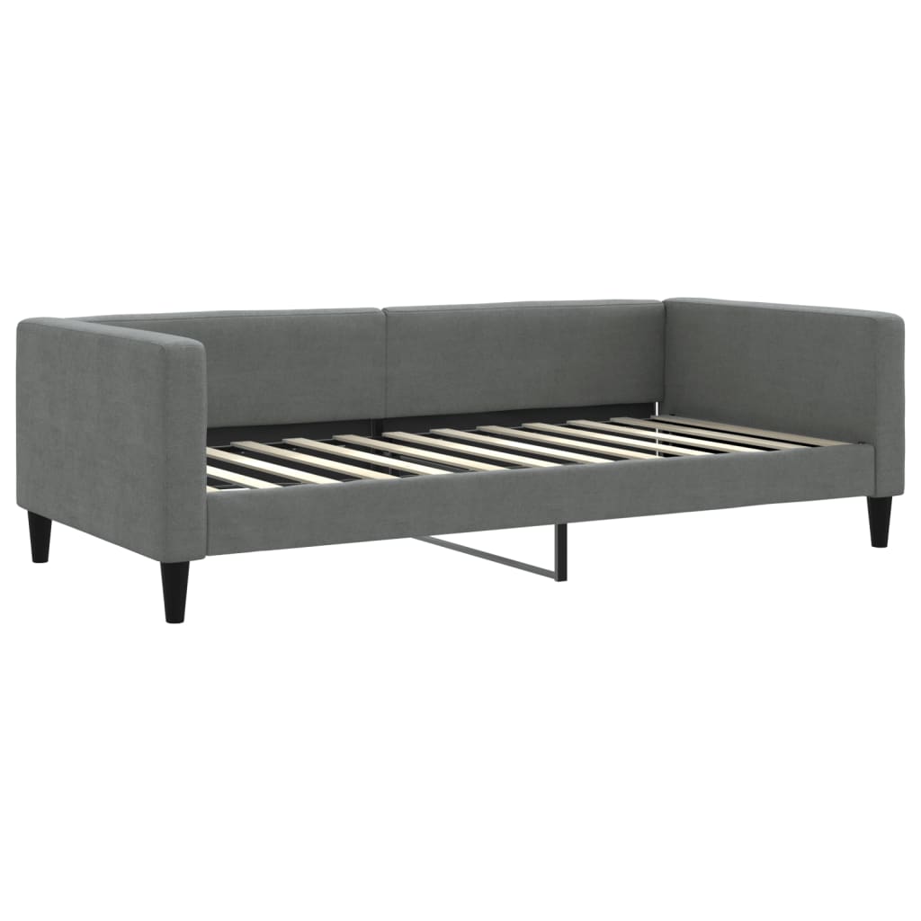 Sofá-cama c/ gavetão/colchões 100x200cm tecido cinzento-escuro