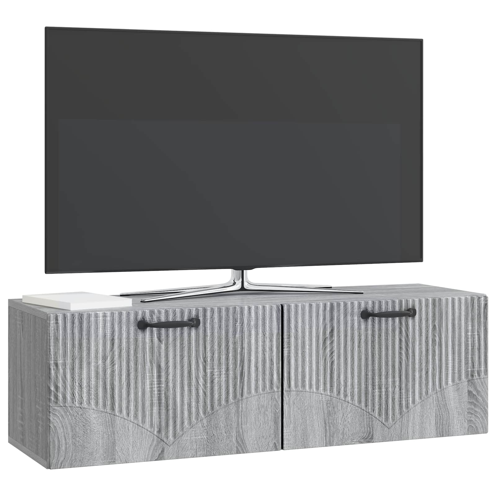 Gabinete de TV de parede sonoma cinzento 98 x 31 x 30 cm