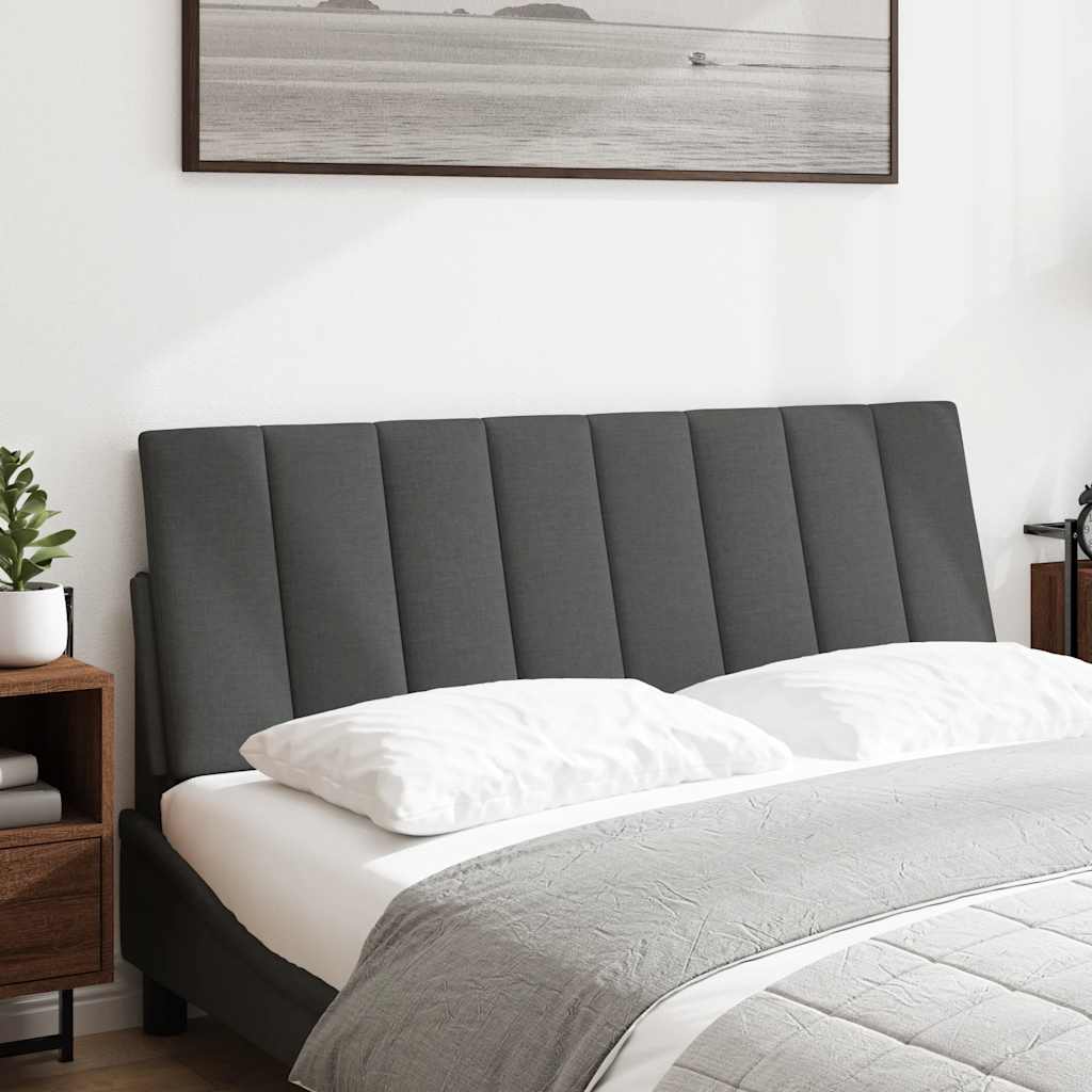 Almofadão de cabeceira hanko 140 cm tecido cinzento-escuro
