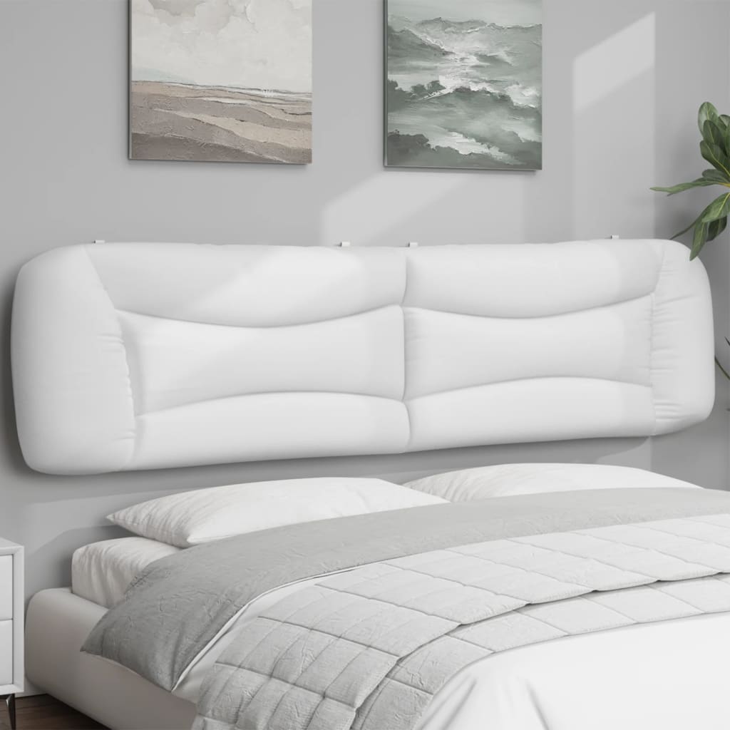 Almofadão de cabeceira hvar 200 cm couro artificial branco