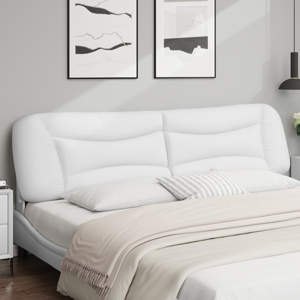 Almofadão de cabeceira hvar 200 cm couro artificial branco