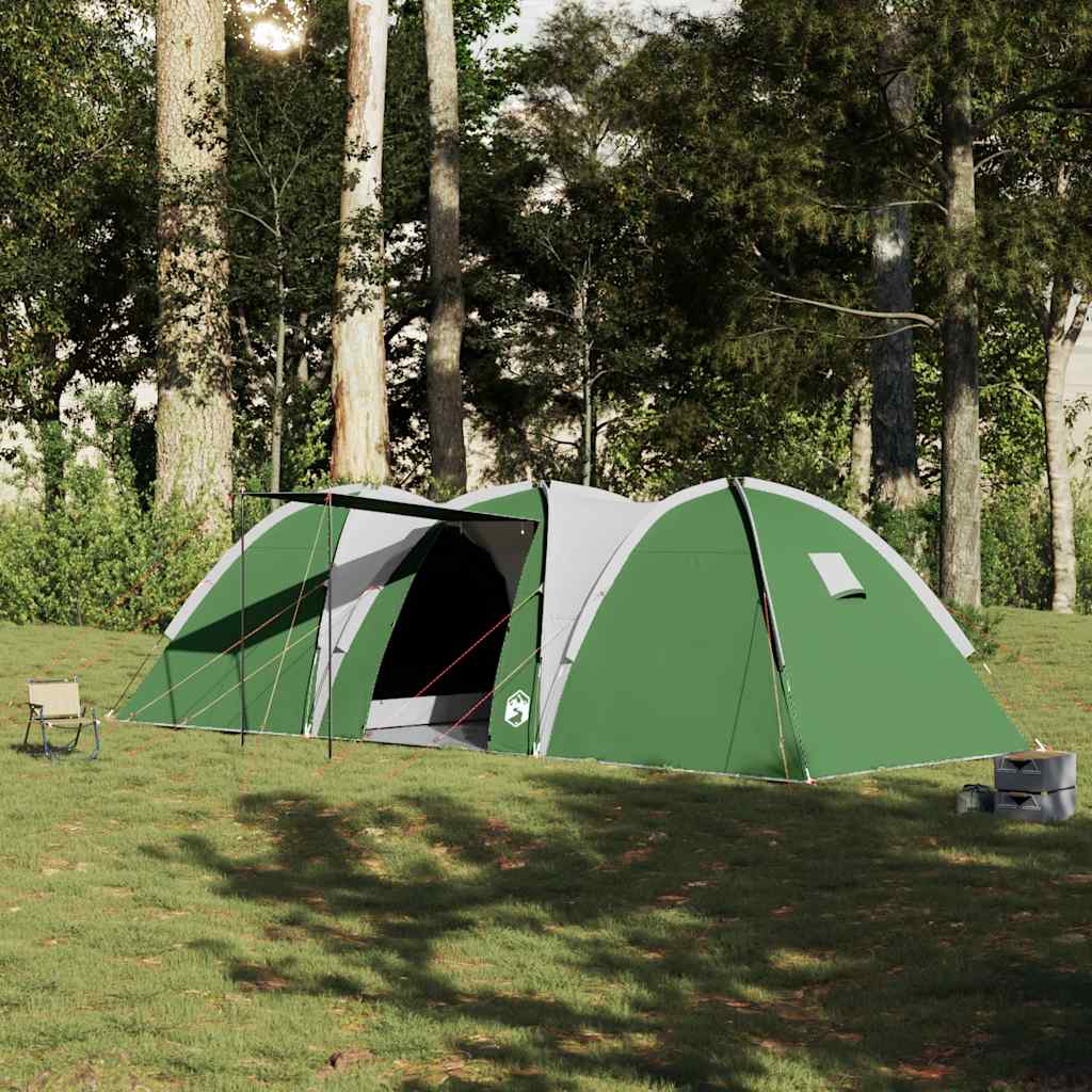 Tenda familiar em cúpula para 8 pessoas impermeável verde