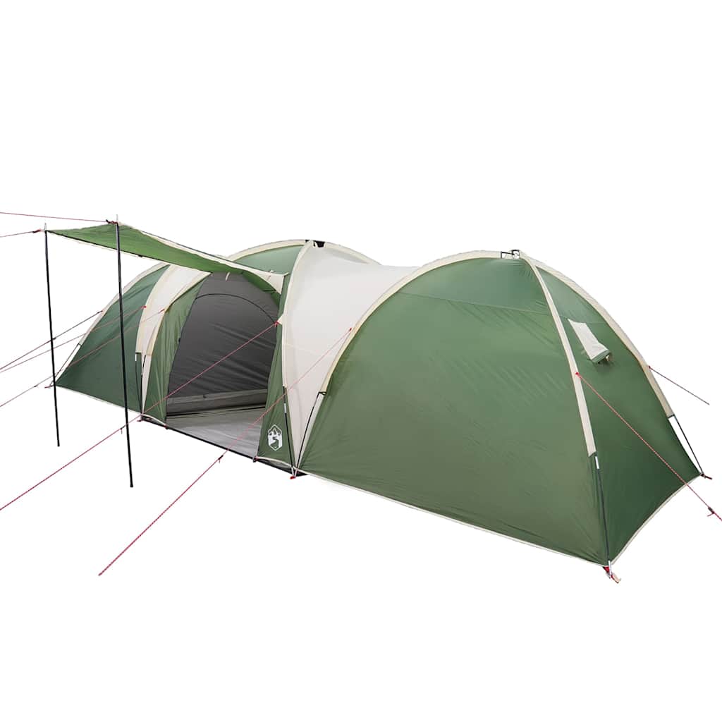 Tenda familiar em cúpula para 8 pessoas impermeável verde
