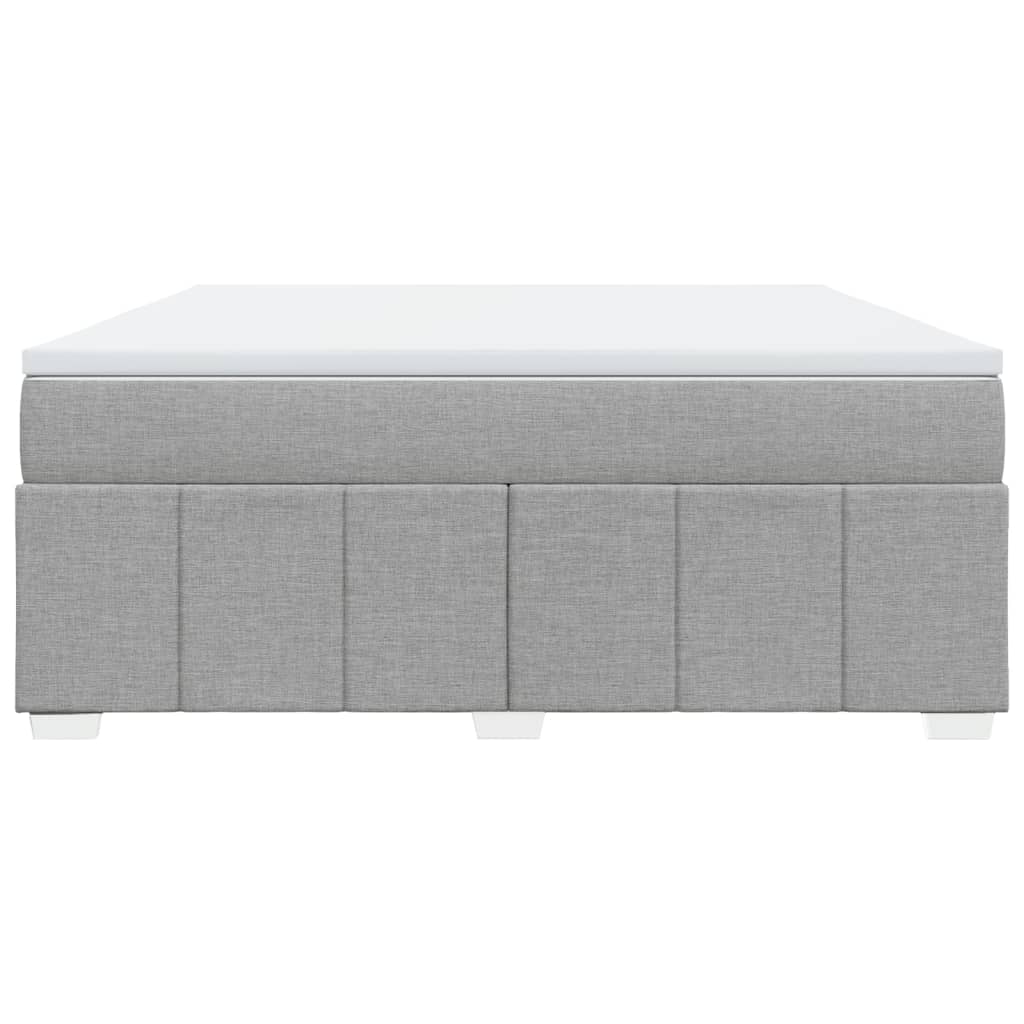 Cama com molas/colchão 180x200 cm tecido cinzento-claro