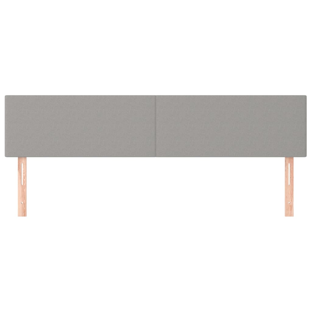 Cabeceiras cinzento-claro 200x5x78/88 cm tecido