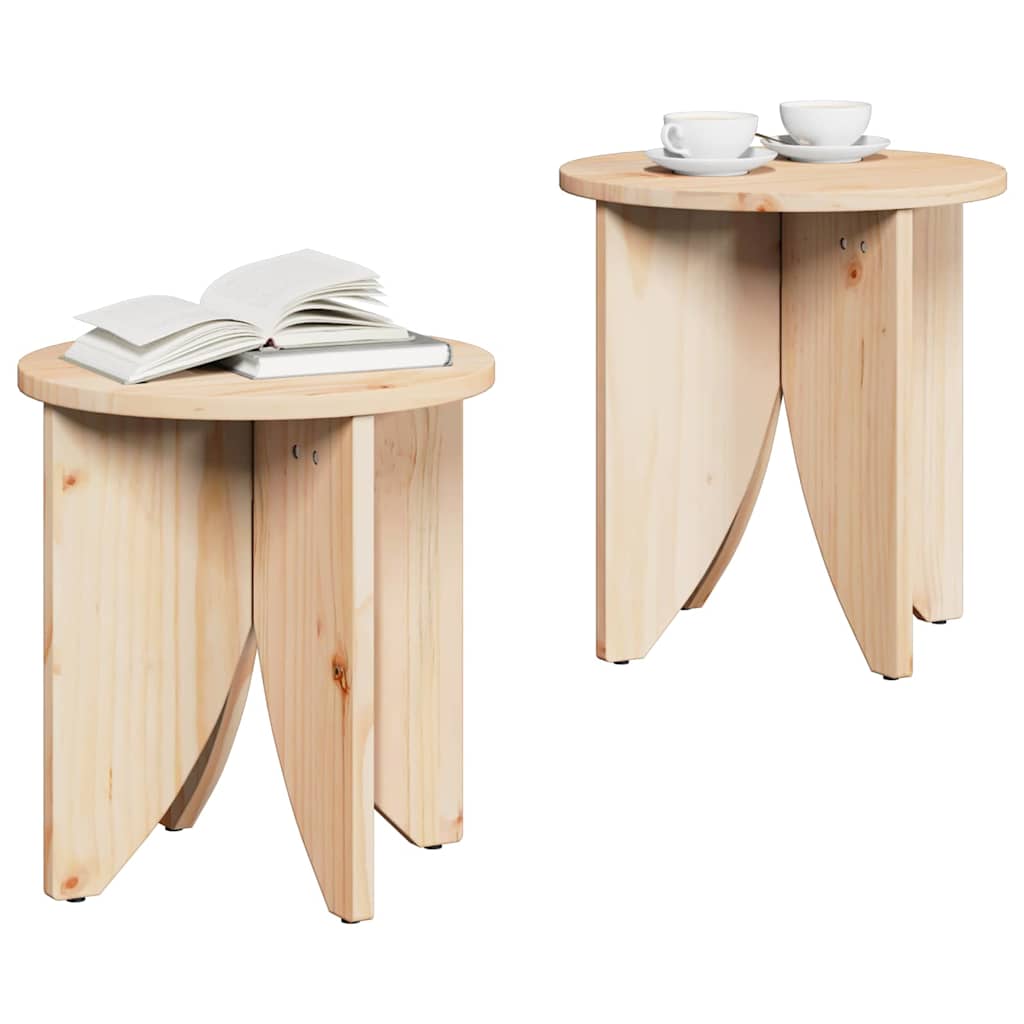 Mesa de centro 2 unid. natural 41,5 x 41,5 x 44 cm