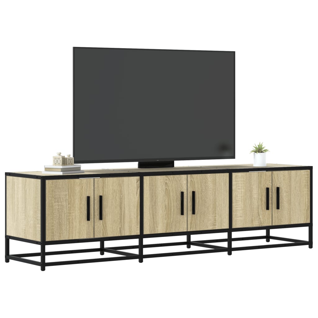 Móvel p/ TV 150x35x41 cm deriv. madeira/metal carvalho sonoma